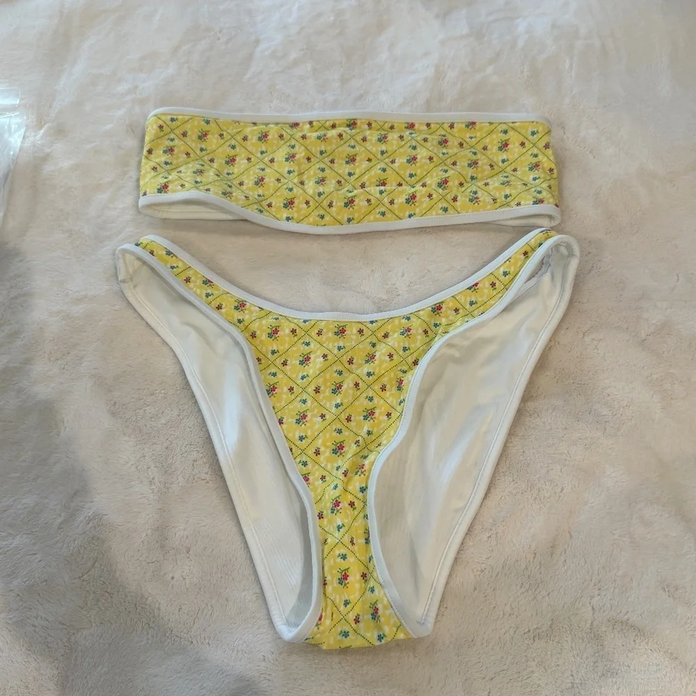 New! SET Frankie’s Bikinis x Pink Rosalind Top and Bikini Bottom 31474